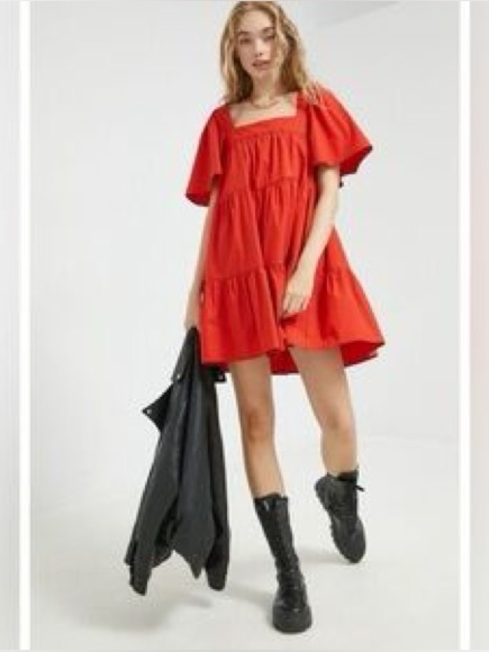 Abercrombie & Fitch Women’s Red Square-Neck Mini Dress
